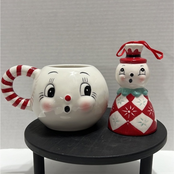 Festive Johanna Parker Snowman Mug and Snowman Bell Set - Picture 1 of 4